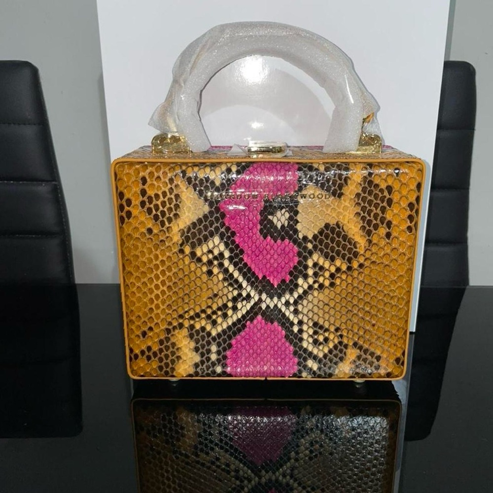 Brandon Blackwood Fuschia Snakeskin Kendrick Trunk
